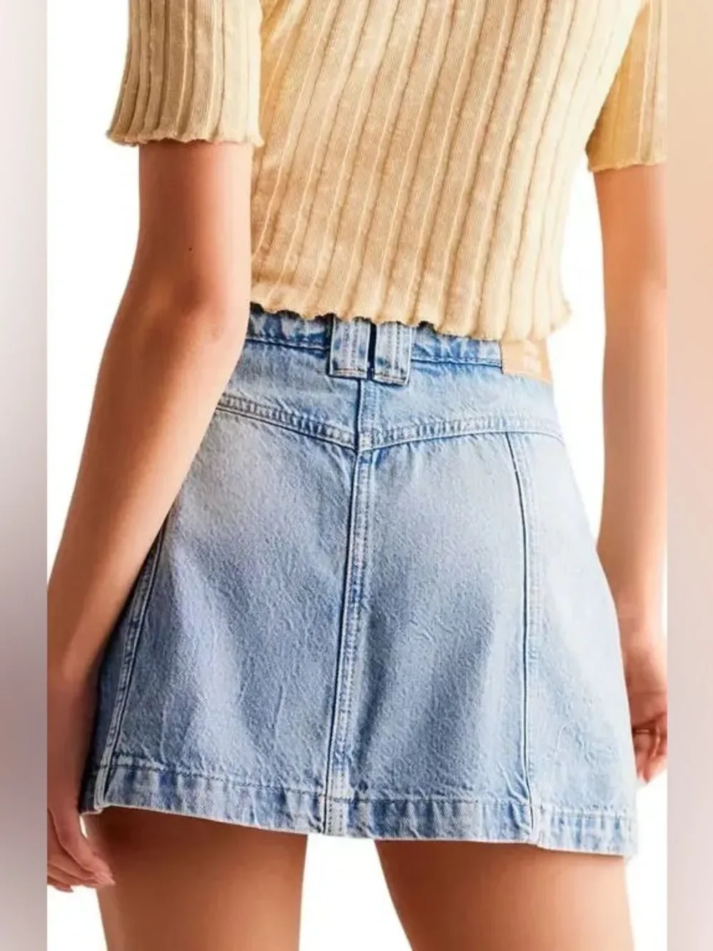 New Free People x We The Free First Love Midnight Sun Denim Skort Size 29